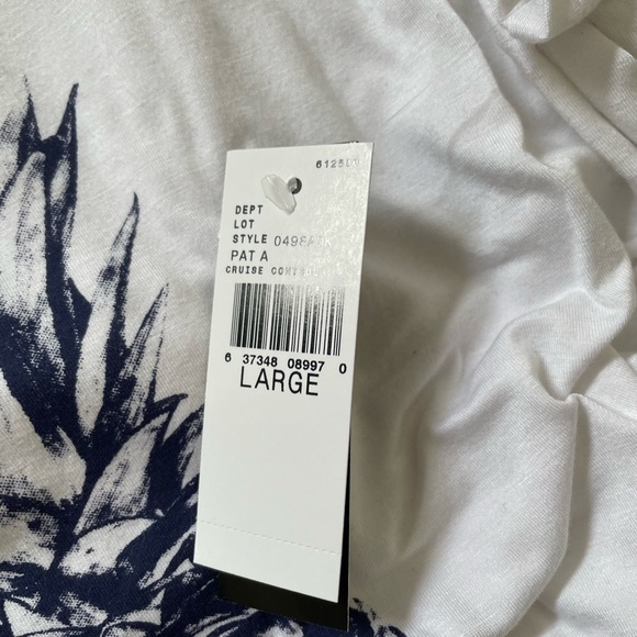 Alyx Cruise Control short sleeve top size Large- white with navy pineapple NWT - Picture 6 of 6